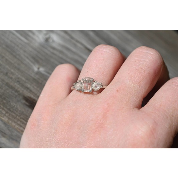 alternative raw diamond engagement rings raw crystal size 4 5 6 7 8 8 9 … - Picture 3 of 3